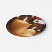 クリスマス紙プレートクリスマスキャンドル ペーパープレート (アングル)