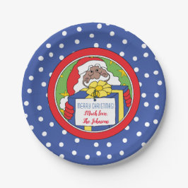 クリスマス紙プレートサンタパーソナライズ ペーパープレート