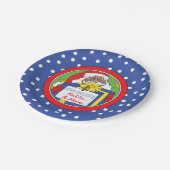 クリスマス紙プレートサンタパーソナライズ ペーパープレート (アングル)