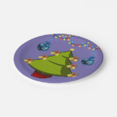 クリスマス紙プレートツリー ペーパープレート (アングル)