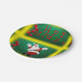 クリスマス紙プレートハッピーホリデーズサンタ ペーパープレート (アングル)