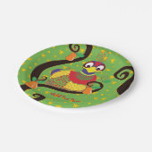 クリスマス紙プレートパトリッジ。パーソナライズ ペーパープレート (アングル)