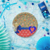 クリスマス紙プレートメリークリスマスエンジェル ペーパープレート (パーティー)