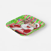 クリスマス紙プレートメリー、テディベア ペーパープレート (傾斜あり)