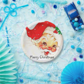 クリスマス紙プレートヴィンテージサンタ紙プレート ペーパープレート (パーティー)