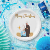 クリスマス紙プレート出生 ペーパープレート (パーティー)