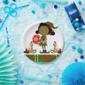 クリスマス紙プレート、アフリカ小妖精や小人 ペーパープレート (パーティー)