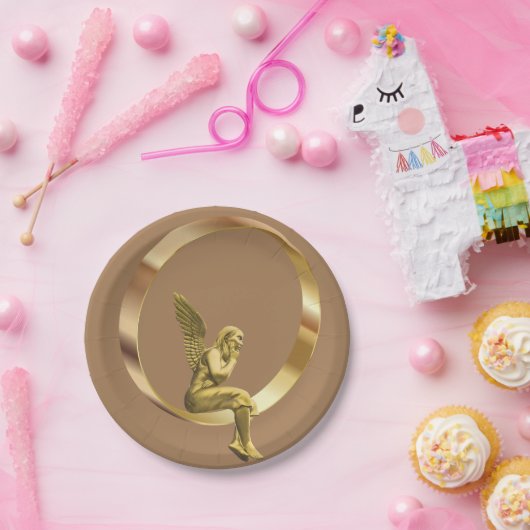 クリスマス紙プレート、エンジェル ペーパープレート (パーティー)