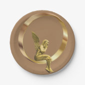 クリスマス紙プレート、エンジェル ペーパープレート (正面)