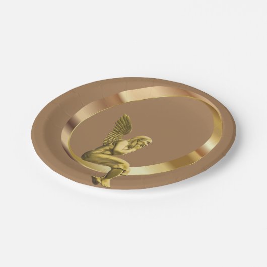 クリスマス紙プレート、エンジェル ペーパープレート (アングル)