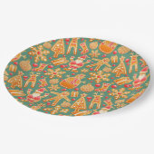 クリスマス紙プレート/サンタと友人 ペーパープレート (アングル)