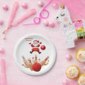 クリスマス紙プレート、サンタボーリング ペーパープレート (パーティー)