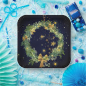 クリスマス紙プレート ファンシー ペーパープレート (パーティー)