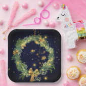 クリスマス紙プレート ファンシー ペーパープレート (パーティー)