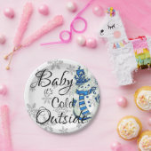 クリスマス紙プレート、ベビー外は寒い ペーパープレート (パーティー)