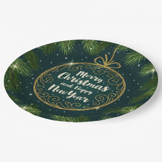 クリスマス紙プレート ペーパープレート (アングル)