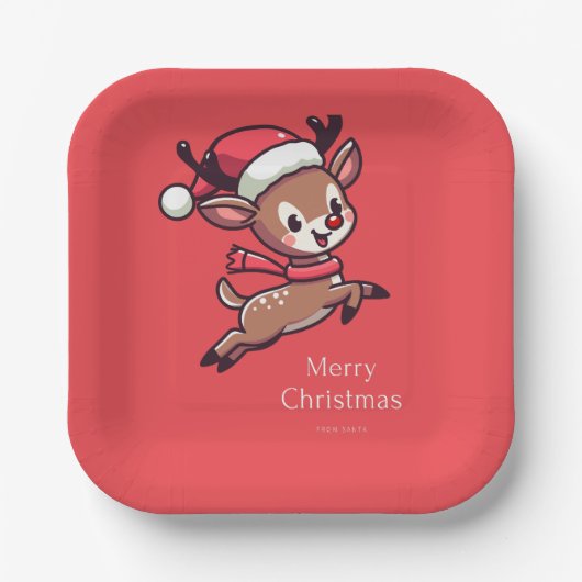クリスマス紙プレート ペーパープレート (正面)