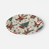 クリスマス紙プレート ペーパープレート (アングル)