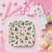 クリスマス紙プレート ペーパープレート (パーティー)