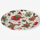 クリスマス紙プレート ペーパープレート (アングル)