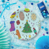 クリスマス紙プレート ペーパープレート (パーティー)