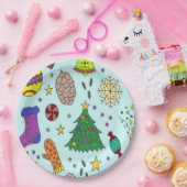 クリスマス紙プレート ペーパープレート (パーティー)