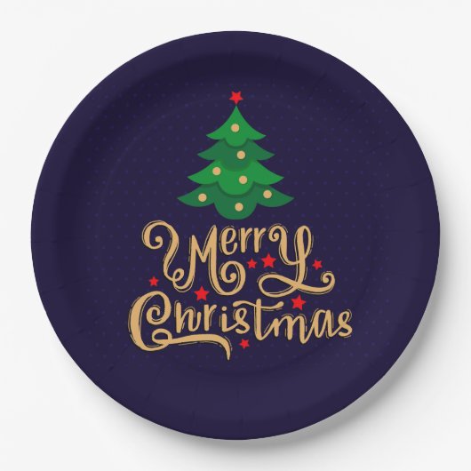 クリスマス紙プレート ペーパープレート (正面)