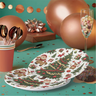 クリスマス紙プレート ペーパープレート