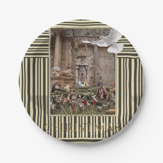 クリスマス紙プレート、メリークリスマスイエス ペーパープレート (正面)