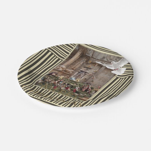 クリスマス紙プレート、メリークリスマスイエス ペーパープレート (アングル)