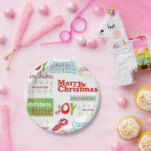 クリスマス紙プレート、メリークリスマスシーズン ペーパープレート (パーティー)