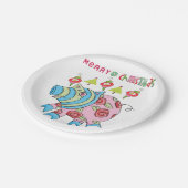 クリスマス紙プレート、メリークリスマス豚 ペーパープレート (アングル)