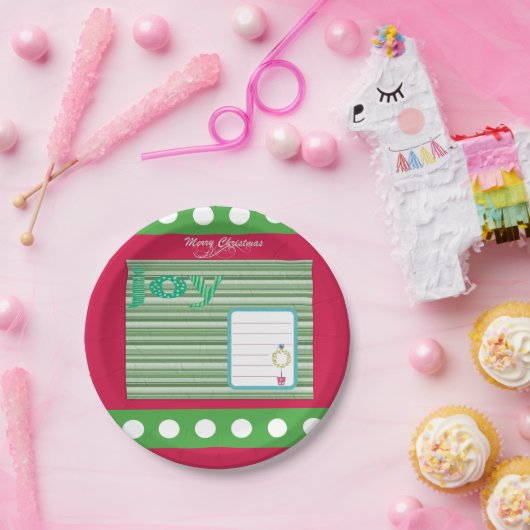 クリスマス紙プレート、メリークリスマス ペーパープレート (パーティー)