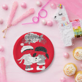 クリスマス紙プレート、メリークリスマス ペーパープレート (パーティー)