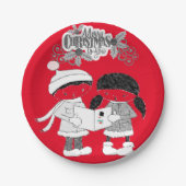 クリスマス紙プレート、メリークリスマス ペーパープレート (正面)