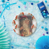 クリスマス紙プレート、ヴィンテージサンタ ペーパープレート (パーティー)