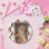 クリスマス紙プレート、ヴィンテージサンタ ペーパープレート (パーティー)