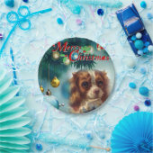 クリスマス紙プレート、ヴィンテージ犬 ペーパープレート (パーティー)