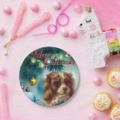 クリスマス紙プレート、ヴィンテージ犬 ペーパープレート (パーティー)