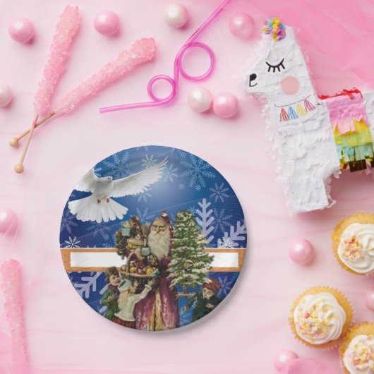 クリスマス紙プレート、ヴィンテージ ペーパープレート (パーティー)