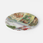 クリスマス紙プレート、ヴィンテージ ペーパープレート (アングル)