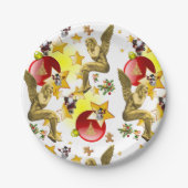 クリスマス紙プレート、天使 ペーパープレート (正面)