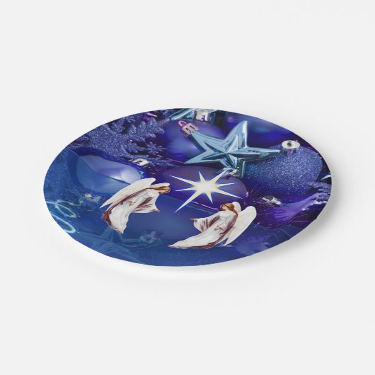 クリスマス紙プレート、天使 ペーパープレート (アングル)