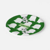 クリスマス紙プレート、季節のごあいさつ鐘 ペーパープレート (アングル)