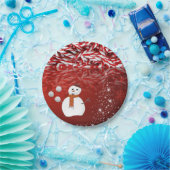 クリスマス紙プレート、雪だるま、キャンディーケーン ペーパープレート (パーティー)