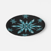 クリスマス紙プレート、雪片 ペーパープレート (アングル)