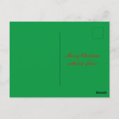 クリスマス紙吹雪金ゴールド星グリーンレッドはがき ポストカード (裏面)