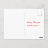 クリスマス紙吹雪金ゴールド緑のフォトレッドポストカード ポストカード (裏面)