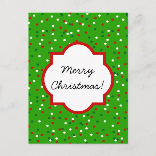 クリスマス紙吹雪・クリスマスツリーの散水 シーズンポストカード (正面)