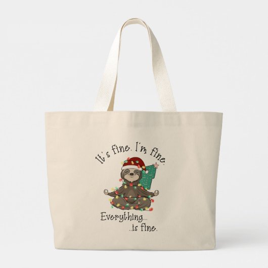 クリスマス素晴らしだ素晴らしよおもしろい ラージトートバッグ (裏面)